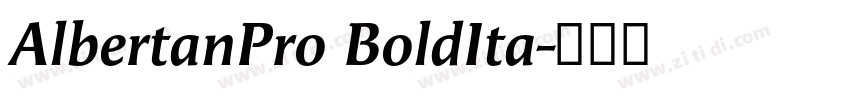 AlbertanPro BoldIta字体转换